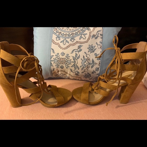 Forever 21 laced up heels. - Picture 2 of 3